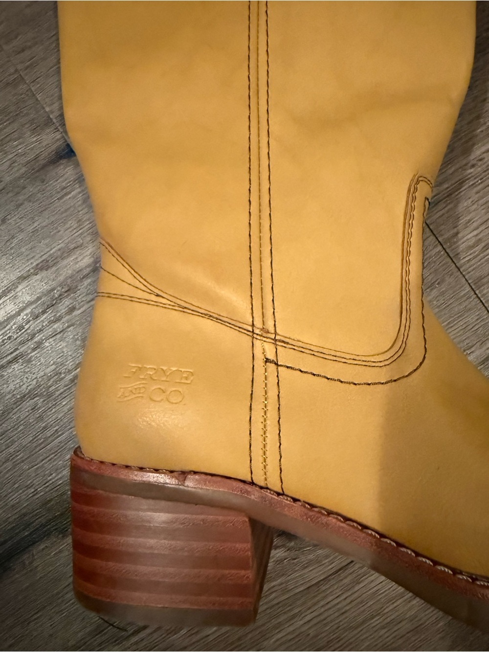 NWOT WOMEN'S FRYE & CO. MIRANDA 14 KNEE HIGH BOOTS BANANA SIZE 7.5 - Picture 7 of 11